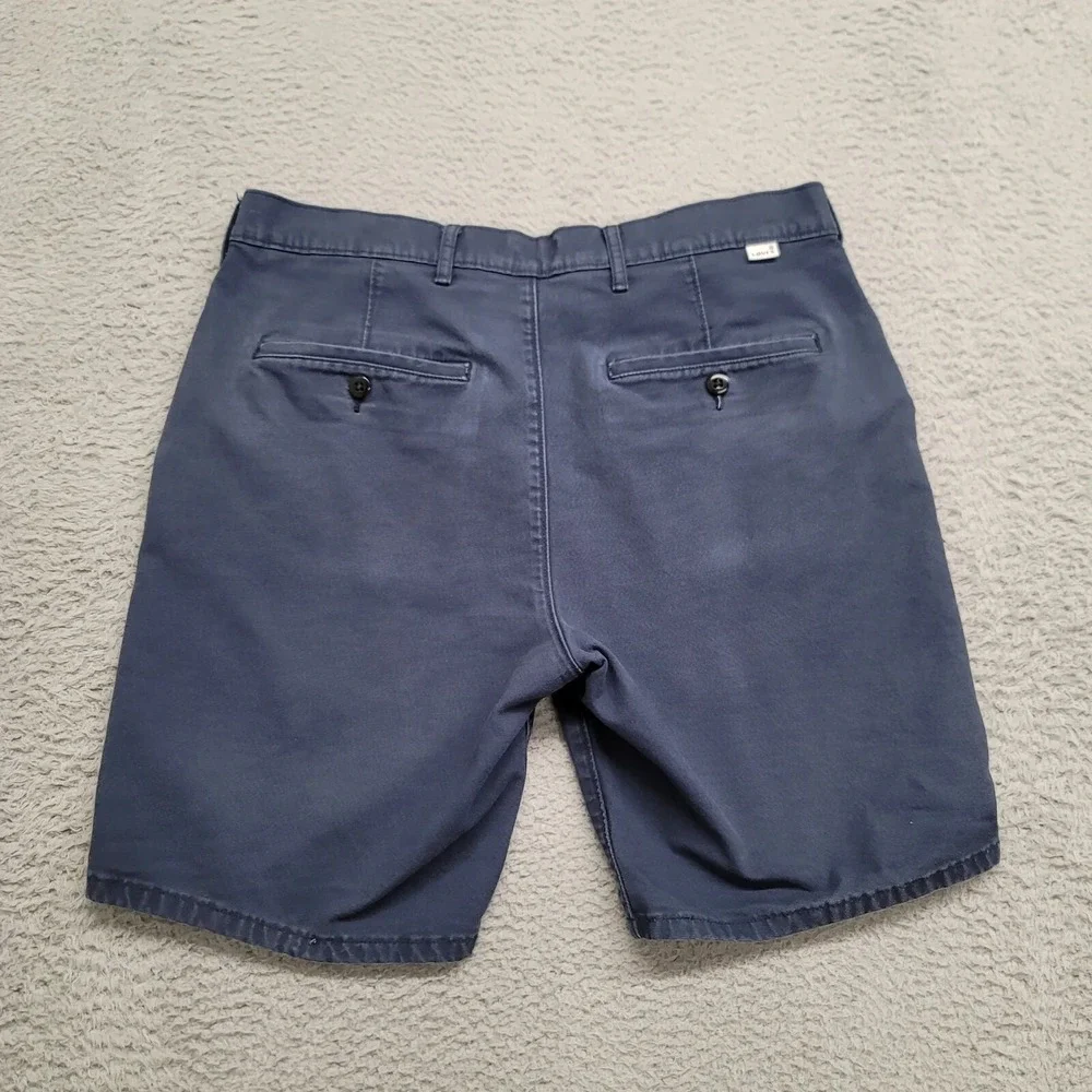Levis Shorts Mens 34 Blue‎ Chino Outdoors Casual Skateboarding Flat Front